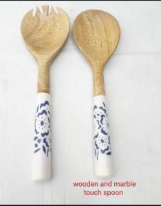 Wooden Spoons with Marble Touch