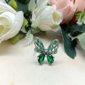 Nipstec Silver Plated Butterfly Ring
