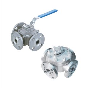 Three-Way 4 Metal Seated Ball Valve