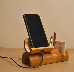 Wooden Desk Mobile Stand