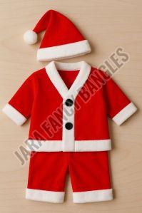 Red And White Cotton Santa Claus Dress
