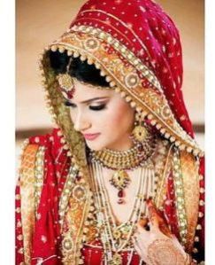 Red Designer Bridal Wedding Dupatta