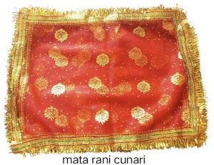 Red Net Gotta Patti Mata Rani Chunri