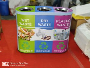 Stainless Steel Trio Dustbin