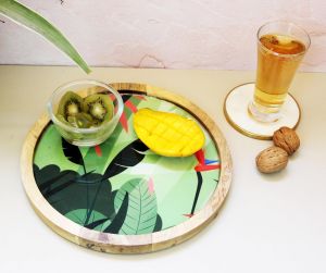 Wooden Round Pizza Tray