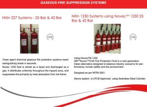 GASEOUS FIRE SUPPRESSION SYSTEMS