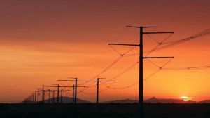 electric transmission poles