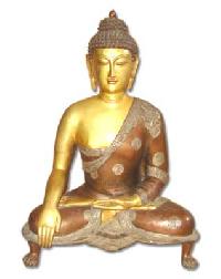 Buddha Brass Statue Buddha Sitting Sakyamuni 3 Legs