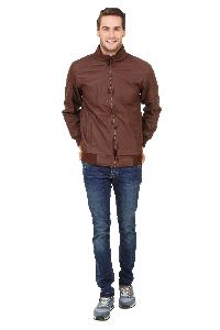 Plain Brown Leather Jacket