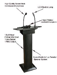 inbuilt speaker podium