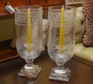 Glass Hurricane Lamp