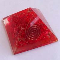 Red Orgone Energy Chakra Pyramid