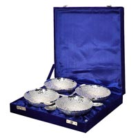 Swan Fashion Jewellery Silver Plated Bowl Set With Spoon