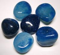 blue color polished stone