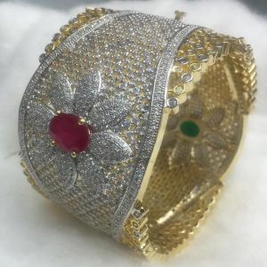 Cz Red Green Kada