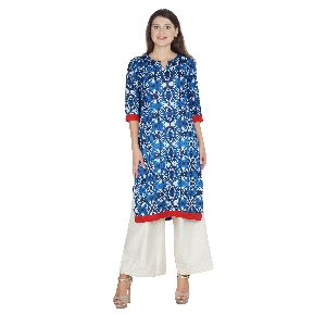 SSRA001-BL Ladies Rayon Kurtis