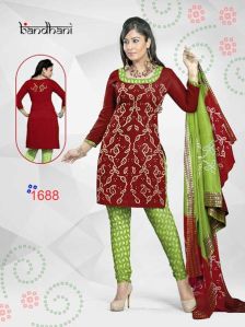 Ladies Bandhej Dress Material