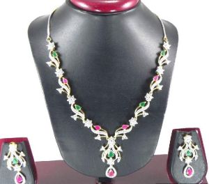 CZ AD Necklace Set