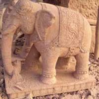 Sandstone Elephant Statues