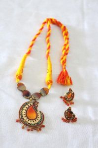 Meenakari Pendant Set