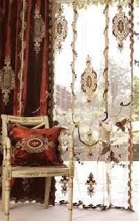 net velvet curtains