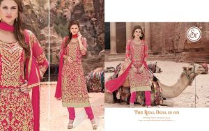 Super Fashion Pink Color Straight Suit-567