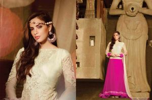 Red Violet Color Anarkali Suit