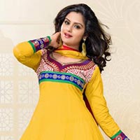 Traditional Party Wear Zari Resham Embroidered Dress