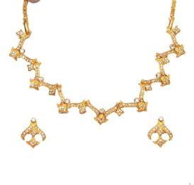 Gold Plated Ziggy Necklace