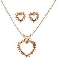 Heart Rays Gold Plated Pendant