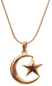 Moon Star Gold Plated Pendant