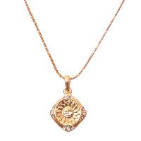 Sun Shape Gold Plated Pendant