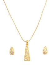 Traingal Shape Gold Plated Pendant