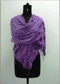 PTL VOILET COLOR CRUSHED SCARF CUM SHAWL