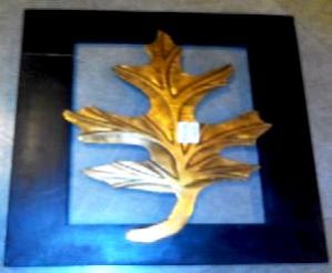 Wooden Brass Leaf Frame