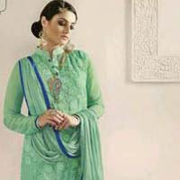 Peppy Turquoise Faux Churidar Suit