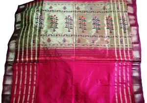 Yeola Paithani Silk Saree Bada Pallu Linings