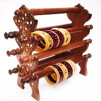 Wooden Bangle Stand