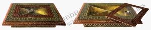 WOODEN DRY FRUIT BOX GOLDEN