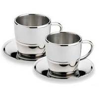 Stainless Steel Cup & Saucer
