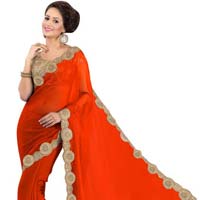 Orange Georgette Sarees