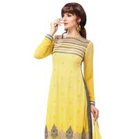 Yellow Georgette Kameez