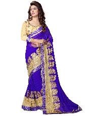 Blue Colour Marble Party Wear Saree