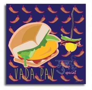 Vada Pav Canvas Wall Hanging