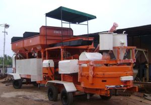 Inline Hopper Mobile Plant With Pan Mixer (GEPL IF RMC - 15)