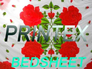 SCREEN PRINT BED SHEET WITH MATCHING PILLOW CASE