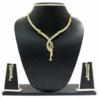 Zaveri Pearls Elegant Austrian Diamond Necklace Set