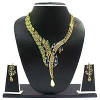 Zaveri Pearls Peacock Glory Necklace Set