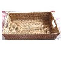 cane rectangular tray