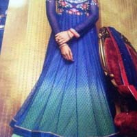 Embroidered Blue Gown